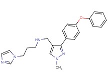 3-(1H-imidazol-1-yl)-N-{[1-methyl-3-(4-phenoxyphenyl)-1H-pyrazol-4-yl]methyl}-1-propanamine