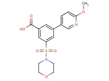 3-(6-methoxypyridin-3-yl)-5-(morpholin-4-ylsulfonyl)benzoic acid