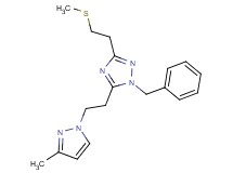 1-benzyl-5-[2-(3-methyl-1H-pyrazol-1-yl)ethyl]-3-[2-(methylthio)ethyl]-1H-1,2,4-triazole