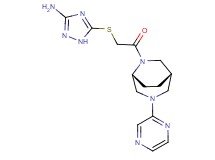 5-({2-oxo-2-[(1S*,5R*)-3-(2-pyrazinyl)-3,6-diazabicyclo[3.2.2]non-6-yl]ethyl}thio)-1H-1,2,4-triazol-3-amine