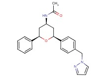 N-{(2R*,4R*,6S*)-2-phenyl-6-[4-(1H-pyrazol-1-ylmethyl)phenyl]tetrahydro-2H-pyran-4-yl}acetamide
