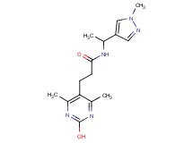 3-(2-hydroxy-4,6-dimethylpyrimidin-5-yl)-N-[1-(1-methyl-1H-pyrazol-4-yl)ethyl]propanamide