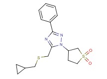5-{[(cyclopropylmethyl)thio]methyl}-1-(1,1-dioxidotetrahydro-3-thienyl)-3-phenyl-1H-1,2,4-triazole