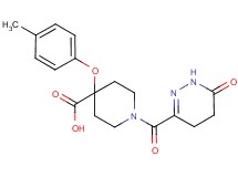 4-(4-methylphenoxy)-1-[(6-oxo-1,4,5,6-tetrahydropyridazin-3-yl)carbonyl]piperidine-4-carboxylic acid