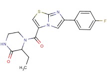 3-ethyl-4-{[6-(4-fluorophenyl)imidazo[2,1-b][1,3]thiazol-3-yl]carbonyl}-2-piperazinone