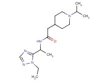 N-[1-(1-ethyl-1H-1,2,4-triazol-5-yl)ethyl]-2-(1-isopropyl-4-piperidinyl)acetamide