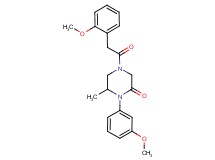 1-(3-methoxyphenyl)-4-[(2-methoxyphenyl)acetyl]-6-methyl-2-piperazinone