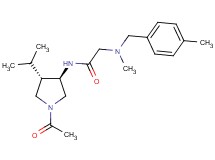 N~1~-[(3R*,4S*)-1-acetyl-4-isopropyl-3-pyrrolidinyl]-N~2~-methyl-N~2~-(4-methylbenzyl)glycinamide