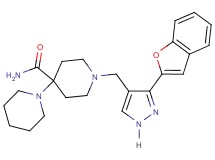 1'-{[3-(1-benzofuran-2-yl)-1H-pyrazol-4-yl]methyl}-1,4'-bipiperidine-4'-carboxamide