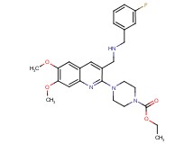 ethyl 4-(3-{[(3-fluorobenzyl)amino]methyl}-6,7-dimethoxy-2-quinolinyl)-1-piperazinecarboxylate