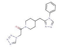 4-[(4-phenyl-4H-1,2,4-triazol-3-yl)methyl]-1-(1H-tetrazol-1-ylacetyl)piperidine