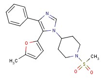 4-[5-(5-methyl-2-furyl)-4-phenyl-1H-imidazol-1-yl]-1-(methylsulfonyl)piperidine