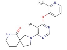 2-{5-methyl-6-[(2-methylpyridin-3-yl)oxy]pyrimidin-4-yl}-2,7-diazaspiro[4.5]decan-6-one