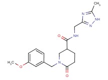 1-(3-methoxybenzyl)-N-[(5-methyl-1H-1,2,4-triazol-3-yl)methyl]-6-oxo-3-piperidinecarboxamide