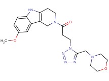 8-methoxy-2-{3-[5-(4-morpholinylmethyl)-1H-tetrazol-1-yl]propanoyl}-2,3,4,5-tetrahydro-1H-pyrido[4,3-b]indole