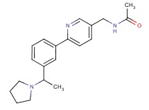 N-({6-[3-(1-pyrrolidin-1-ylethyl)phenyl]pyridin-3-yl}methyl)acetamide
