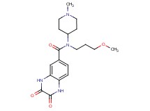 N-(3-methoxypropyl)-N-(1-methyl-4-piperidinyl)-2,3-dioxo-1,2,3,4-tetrahydro-6-quinoxalinecarboxamide