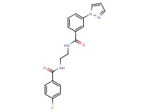N-{2-[(4-fluorobenzoyl)amino]ethyl}-3-(1H-pyrazol-1-yl)benzamide