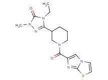 4-ethyl-5-[1-(imidazo[2,1-b][1,3]thiazol-6-ylcarbonyl)piperidin-3-yl]-2-methyl-2,4-dihydro-3H-1,2,4-triazol-3-one