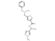 5-{[benzyl(methyl)amino]methyl}-N-[1-(1-methyl-1H-pyrazol-4-yl)ethyl]-3-isoxazolecarboxamide