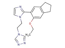 4-{2-[2-(6-ethoxy-2,3-dihydro-1H-inden-5-yl)-1H-imidazol-1-yl]ethyl}-4H-1,2,4-triazole