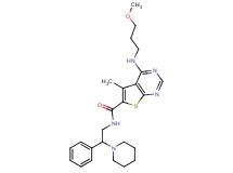4-[(3-methoxypropyl)amino]-5-methyl-N-[2-phenyl-2-(1-piperidinyl)ethyl]thieno[2,3-d]pyrimidine-6-carboxamide