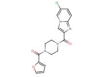 6-chloro-2-{[4-(2-furoyl)-1-piperazinyl]carbonyl}imidazo[1,2-a]pyridine trifluoroacetate
