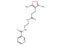 N-(2-{[3-(3,5-dimethylisoxazol-4-yl)propanoyl]amino}ethyl)nicotinamide