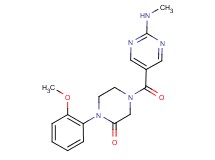 1-(2-methoxyphenyl)-4-{[2-(methylamino)-5-pyrimidinyl]carbonyl}-2-piperazinone