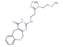 2-({2-[4-(2-methoxyethyl)-4H-1,2,4-triazol-3-yl]ethyl}amino)-5,11-dihydro[1]benzoxepino[3,4-d]pyrimidin-4(3H)-one