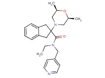 2-[(2R*,6S*)-2,6-dimethyl-4-morpholinyl]-N-ethyl-N-(4-pyridinylmethyl)-2-indanecarboxamide