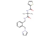 N-(1,1-dimethyl-2-oxo-2-{[2-(1H-pyrazol-1-ylmethyl)benzyl]amino}ethyl)thiophene-2-carboxamide