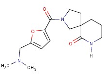 2-{5-[(dimethylamino)methyl]-2-furoyl}-2,7-diazaspiro[4.5]decan-6-one