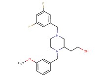 2-[4-(3,5-difluorobenzyl)-1-(3-methoxybenzyl)-2-piperazinyl]ethanol