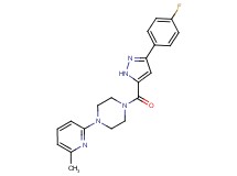 1-{[3-(4-fluorophenyl)-1H-pyrazol-5-yl]carbonyl}-4-(6-methyl-2-pyridinyl)piperazine