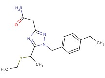 2-{1-(4-ethylbenzyl)-5-[1-(ethylthio)ethyl]-1H-1,2,4-triazol-3-yl}acetamide