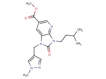 methyl 3-(3-methylbutyl)-1-[(1-methyl-1H-pyrazol-4-yl)methyl]-2-oxo-2,3-dihydro-1H-imidazo[4,5-b]pyridine-6-carboxylate