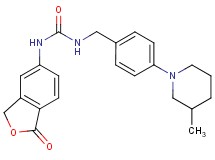 N-[4-(3-methylpiperidin-1-yl)benzyl]-N'-(1-oxo-1,3-dihydro-2-benzofuran-5-yl)urea