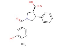 (3S*,4R*)-1-(3-hydroxy-4-methylbenzoyl)-4-phenylpyrrolidine-3-carboxylic acid