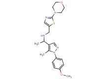 1-[1-(4-methoxyphenyl)-5-methyl-1H-pyrazol-4-yl]-N-{[2-(4-morpholinyl)-1,3-thiazol-5-yl]methyl}ethanamine