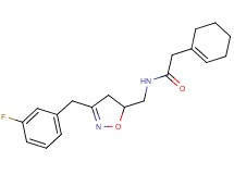 2-(1-cyclohexen-1-yl)-N-{[3-(3-fluorobenzyl)-4,5-dihydro-5-isoxazolyl]methyl}acetamide