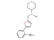2-(5-{[methyl(tetrahydro-2H-pyran-4-yl)amino]methyl}-2-furyl)benzonitrile