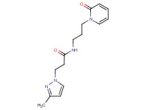 3-(3-methyl-1H-pyrazol-1-yl)-N-[3-(2-oxopyridin-1(2H)-yl)propyl]propanamide