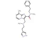 N,8-dimethyl-3-({methyl[2-(1H-pyrazol-4-yl)ethyl]amino}methyl)-N-(2-phenylethyl)imidazo[1,2-a]pyridine-2-carboxamide