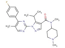 1-[4-(4-fluorophenyl)-5-methyl-2-pyrimidinyl]-5-isopropyl-N-methyl-N-(1-methyl-4-piperidinyl)-1H-pyrazole-4-carboxamide