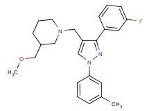 1-{[3-(3-fluorophenyl)-1-(3-methylphenyl)-1H-pyrazol-4-yl]methyl}-3-(methoxymethyl)piperidine