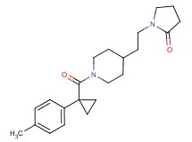 1-[2-(1-{[1-(4-methylphenyl)cyclopropyl]carbonyl}-4-piperidinyl)ethyl]-2-pyrrolidinone