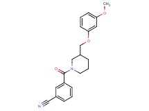 3-({3-[(3-methoxyphenoxy)methyl]-1-piperidinyl}carbonyl)benzonitrile