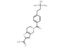 5-[4-(3-hydroxy-3-methylbutyl)benzoyl]-4,5,6,7-tetrahydrothieno[3,2-c]pyridine-2-carboxamide