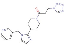 3-[(2-{1-[3-(1H-tetrazol-1-yl)propanoyl]-4-piperidinyl}-1H-imidazol-1-yl)methyl]pyridine